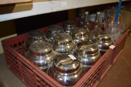 Basket Containing Branded Glasses, Water Bottles and Nine Tea Caddies