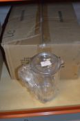 *Box Containing Six Clear Acrylic Jugs with Lids