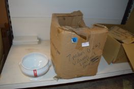 *Six White Lion Head Tureens