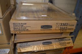 *Five Boxes Containing Six Rubbermaid 18x26 Clear Plastic Trays
