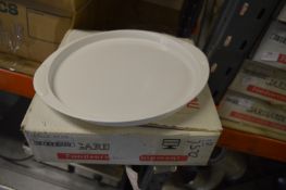 *Two Boxes Containing Six Garibaldi REC32W Oval White Plastic Trays 31x35cm
