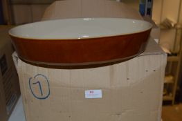 *Two Boxes Containing Seven Oval Roasting Dishes