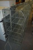 Four Galvanised Steel Wire Stackable Dump Baskets