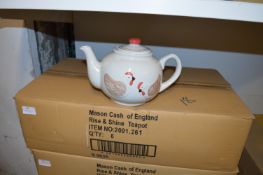 *Box Containing Six Mason Cash of England Rise and Shine Teapots