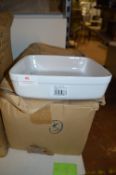 *Five White Square 24cm Roasting Dishes