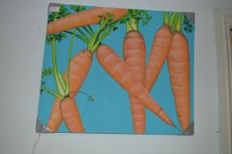 Unframed Printed Canvas Depicting Carrots