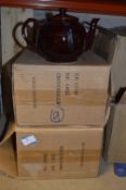 *Nine Price & Kensington Brown Ceramic Teapots