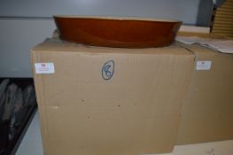 *Eight 26x21 Oval Roasting Dishes (Brown)