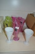 *Three Green, Six Pink and Two Ceramic Nickabockaglory Glasses
