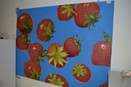 Unframed Printed Canvas Depicting Strawberries