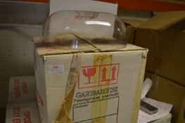 *Two Boxes Containing Six Garibaldi REC30 30cm Transparent Cake Domes