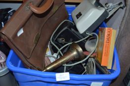 Box Containing Film Projector, Leather Case, Mince Machine, etc.