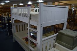 White Painted Pine Bunkbed with Mattress
