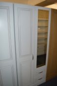 *White Double Wardrobe with Mirrored Door