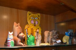 Carved Wood Animal Figures