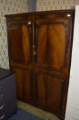Mahogany Double Wardrobe