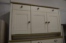 *Cream and Light Oak Sideboard Unit