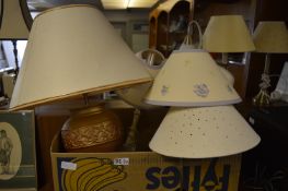 Five Table Lamps with Shades