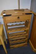 Pine Sixteen Bottle Wine and Glass Rack