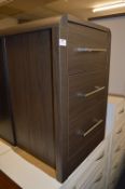 *Dark Oak Three Drawer Side Cabinet