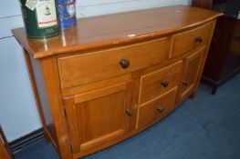 Walnut Bow Fronted Sideboard