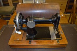 Harris Walnut Cased Sewing Machine