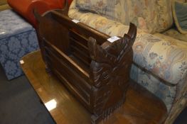 Carved Owl Magazine Rack