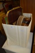 Box of Prints, Footstool and a Tray