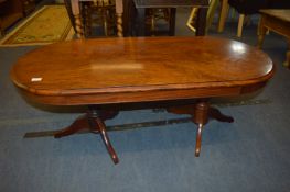 Mahogany Twin Pedestal Coffee Table