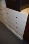 *White Four Height Chest of Drawers