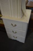 White Three Drawer Cabinet