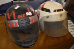 Full Face and a Open Face Crash Helmets