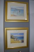 Pair of Gilt Framed Prints by Judy Talacko