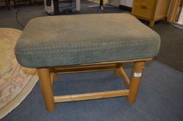 Light Oak Upholstered Japanese Stool