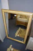 Floral Patterned Framed Wall Mirror