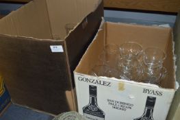 Box of Drinking Glassware