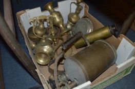 Box Lot of Brassware