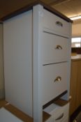 *Grey and Darkwood Three Drawer Side Cabinet