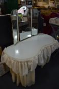 White Painted Kidney Shaped Dressing Table