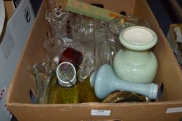 Box Containing Glassware, Vases, etc.