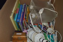 Box Containing Children's Books, Table Lamps, Photo Frames, etc.