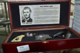 Cased Jesse James Knife and Sheriff Badge