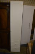 *Cream Single Door Wardrobe with Two Drawers