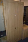 *Light Oak Double Wardrobe