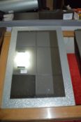 Silver Glitter Framed Wall Mirror