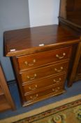 Mahogany Four Height Chest of Drawers with Brass Handles