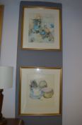 Pair of Framed Beatrix Potter Style Prints