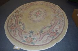 Oval Floral Patterned Rug