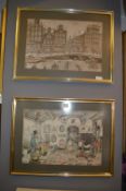 Pair of Framed Anton Pieck Prints 