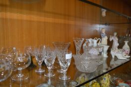 Drinking Glassware, Pottery Figurines, Jugs, Vases, etc.